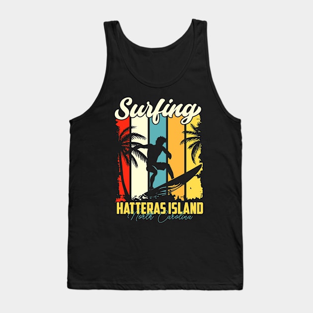 Surfing | Hatteras Island, North Carolina Tank Top by T-shirt US